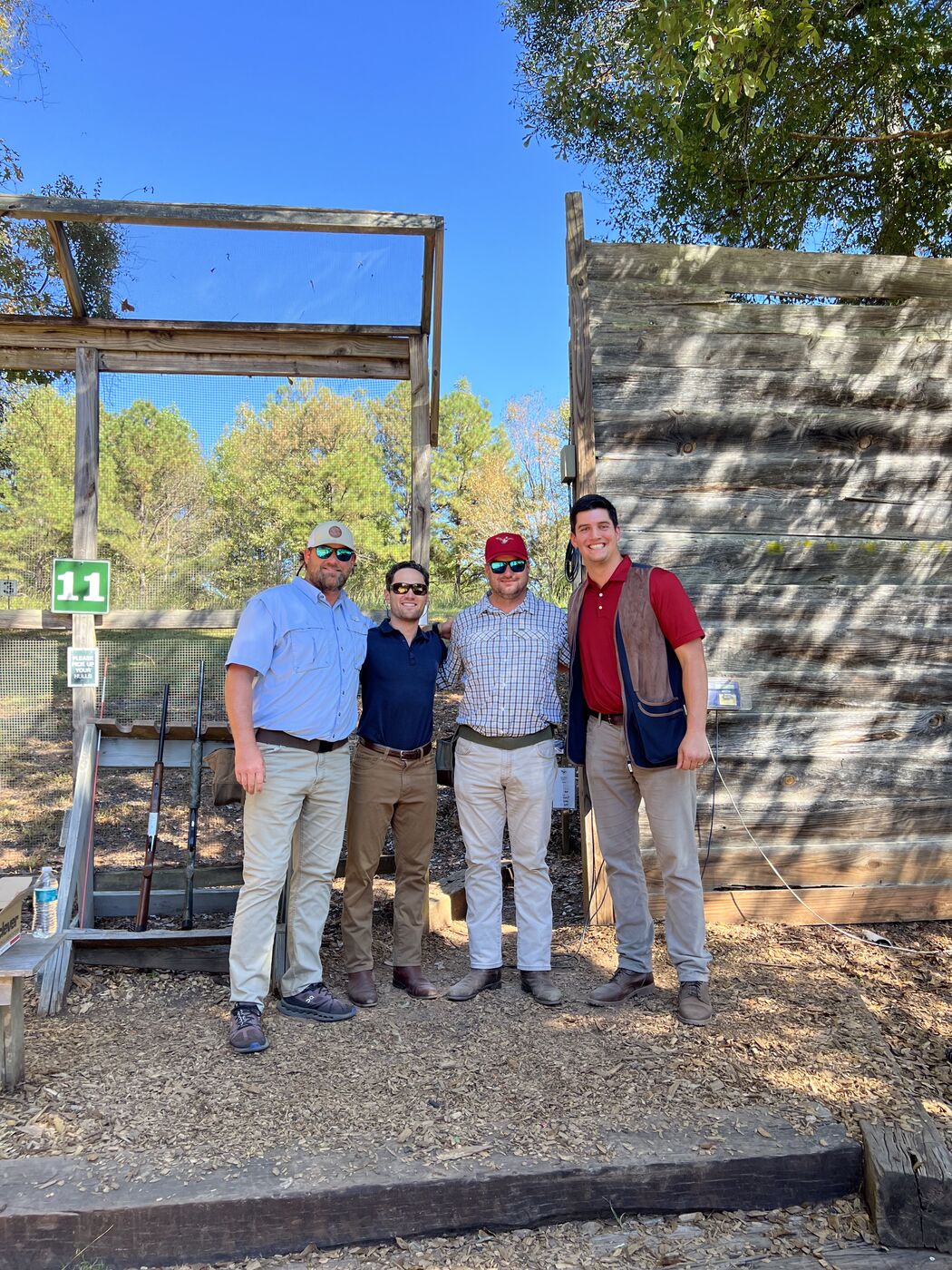 Group at the sporting clays tower